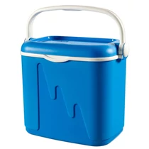 Kék CURVER hűtőtáska, 32 literes űrtartalommal, könnyen kezelhető fogantyúval és levehető tetővel, ideális piknikezéshez, kempingezéshez és horgásztúrákhoz. Strapabíró anyagból készült, hogy hosszú távon frissen tartsa az