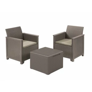 ELODIE BALCONY MŰRATTAN KERTI BÚTOR SZETT PÁRNATARTÓS ASZTALLAL