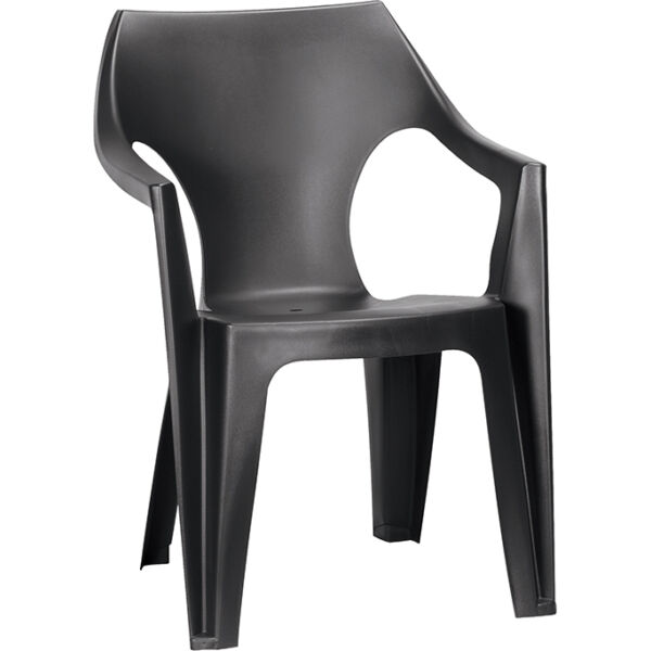 Kerti szék, műanyag, alacsony támlás, kartámaszos, Dante