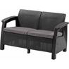 Kép 1/3 - Kerti kanapé, műrattan, 2 személyes, Corfu Love Seat